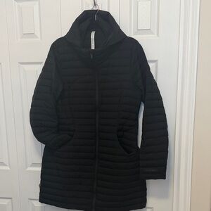 lululemon athletica Women's Black Hooded Packable Puffer Jacket